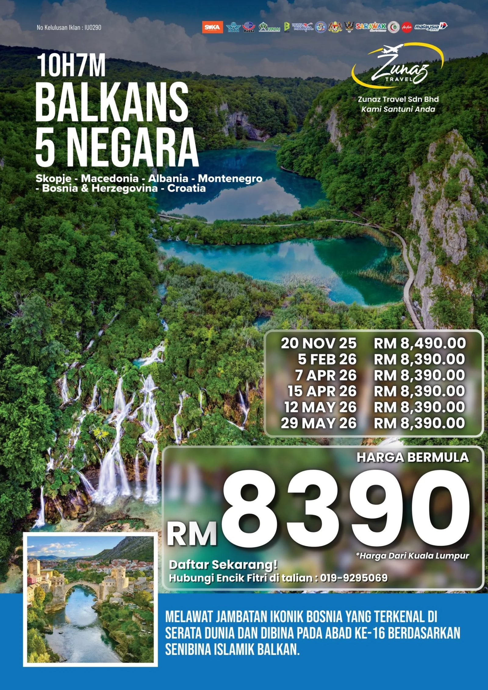 Pakej Balkans 5 Negara 10H7M oleh Zunaz Travel