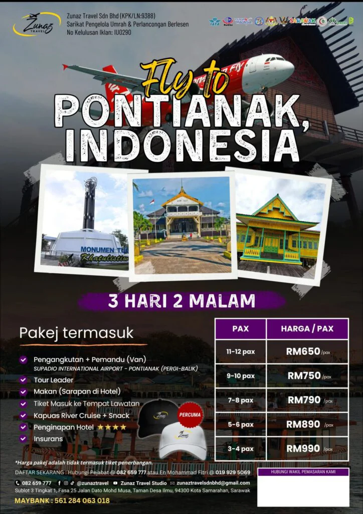 Fly To Pontianak Indonesia 3H2M