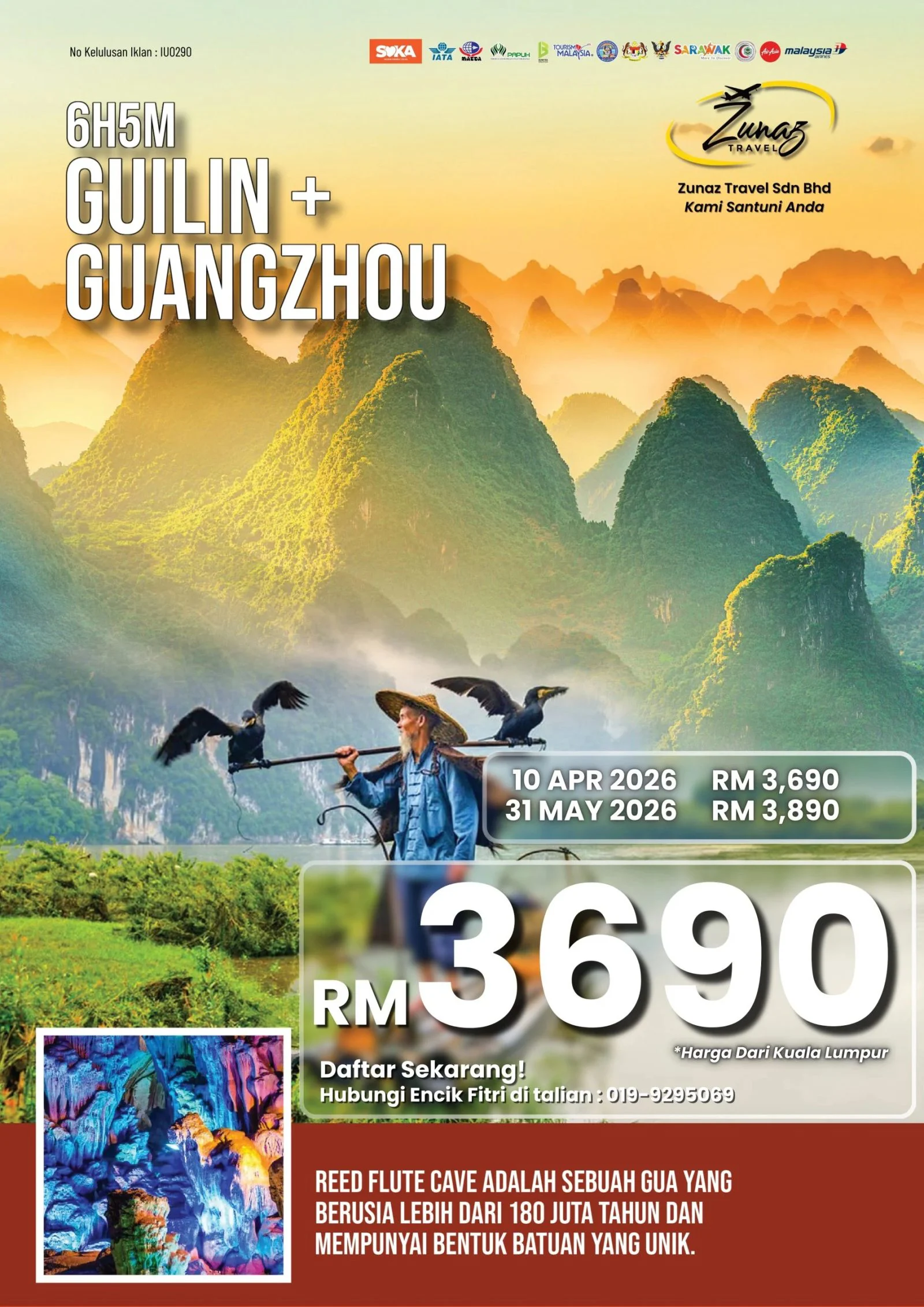 Pakej Guilin Guangzhou 6H5M oleh Zunaz Travel