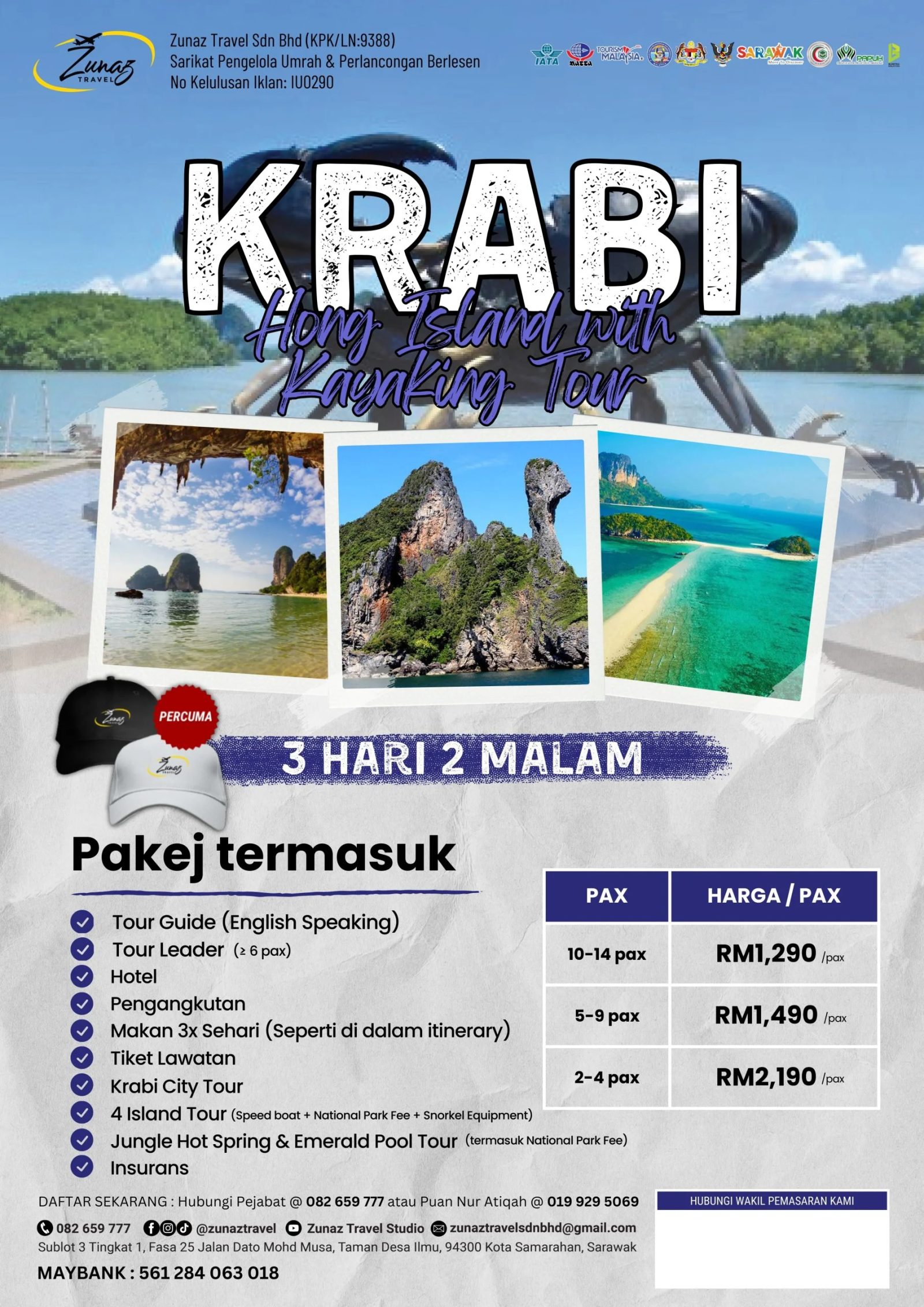 Poster Krabi Hong Island with Kayaking Tour 3H2M