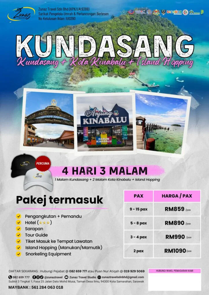 Kundasang + Kota Kinabalu + Island Hopping 4H3M