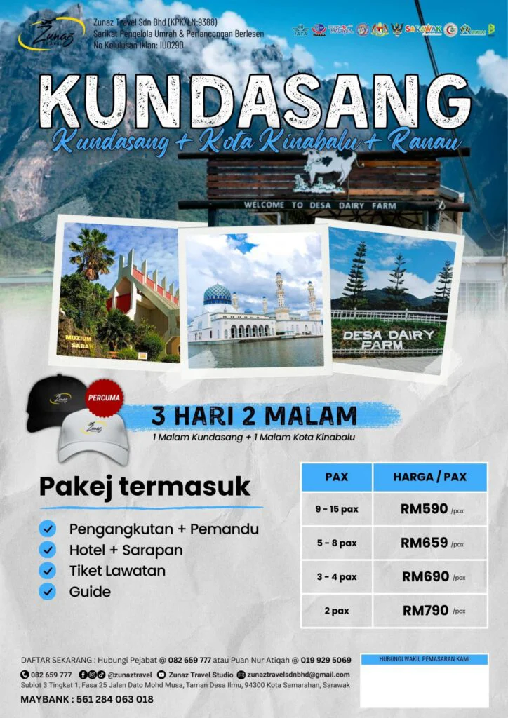 Kundasang + Kota Kinabalu + Ranau 3H2M