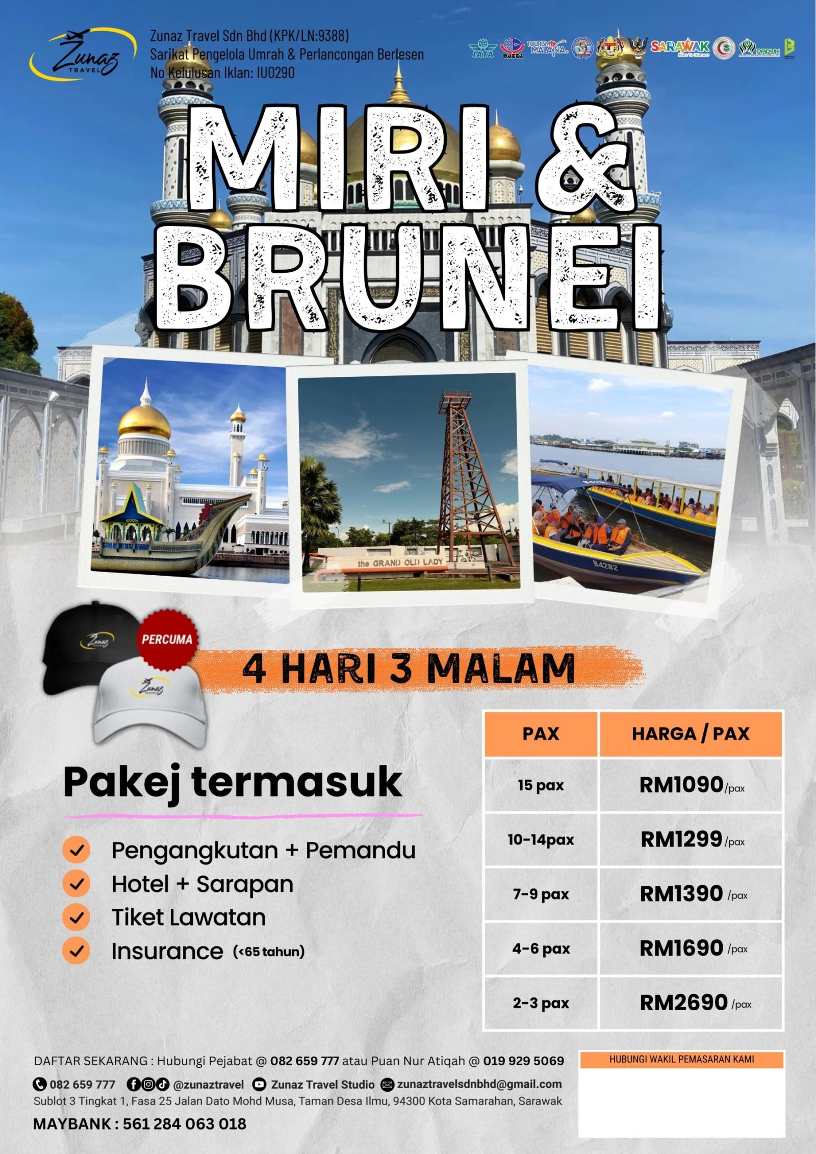 Poster Miri & Brunei 4H3M