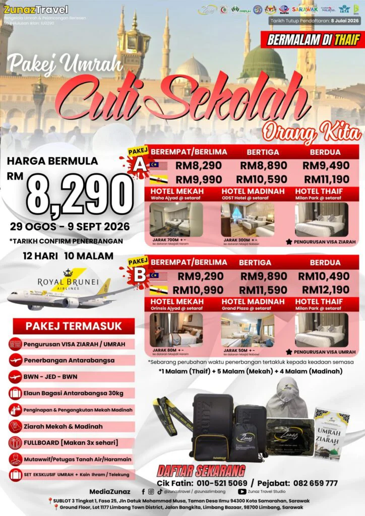 Pakej Umrah Cuti Sekolah Orang Kita 2026