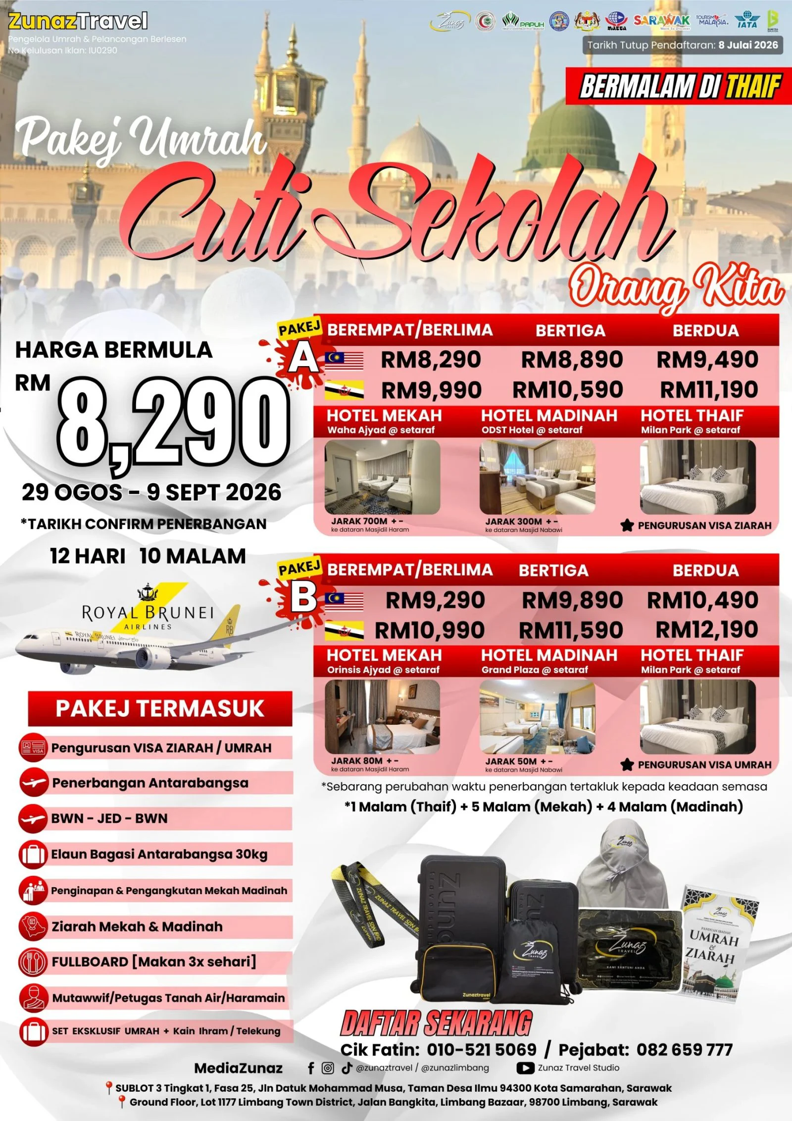 Poster Pakej Umrah Cuti Sekolah Orang Kita 2026