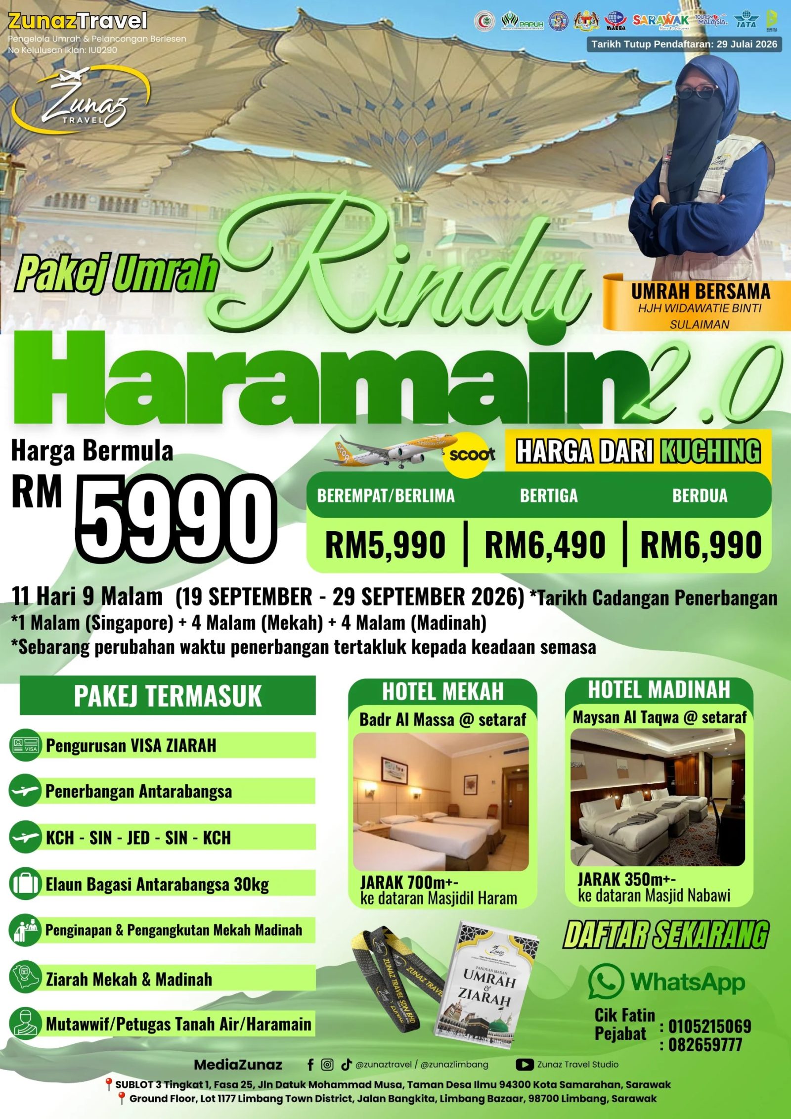Poster Pakej Umrah Rindu Haramain 2.0 2026
