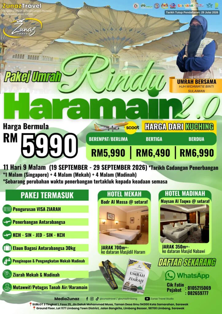 Pakej Umrah Rindu Haramain 2.0 2026