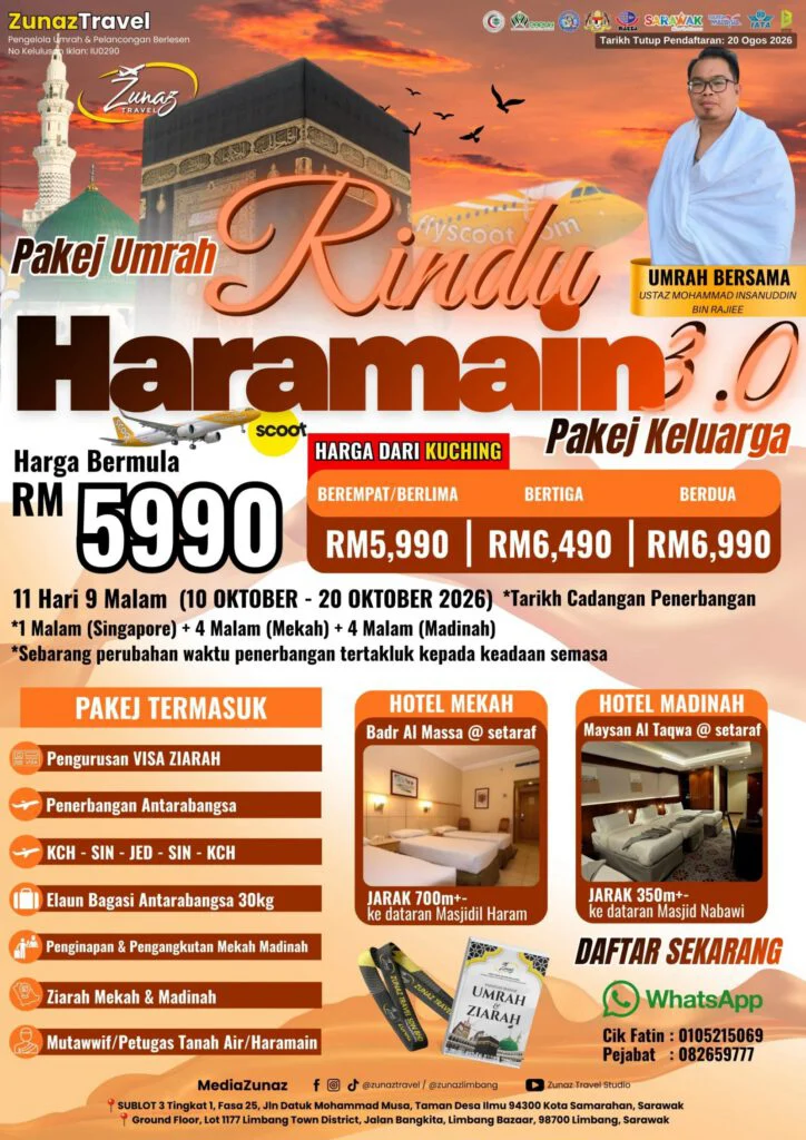 Pakej Umrah Rindu Haramain 3.0 2026