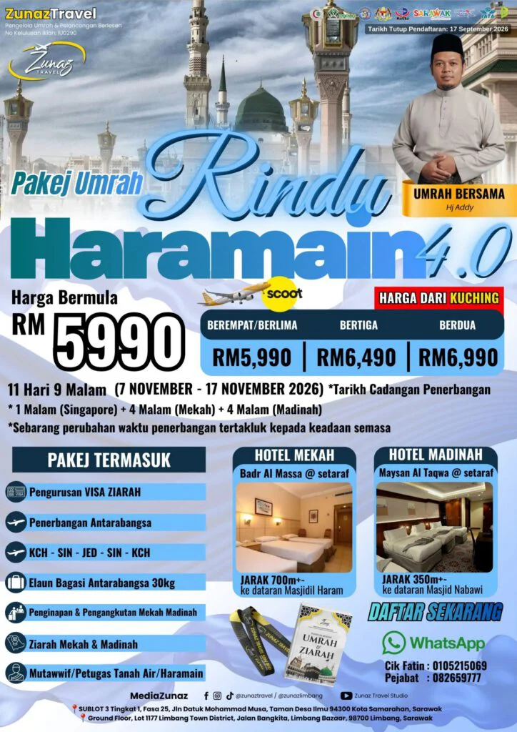 Pakej Umrah Rindu Haramain 4.0 2026