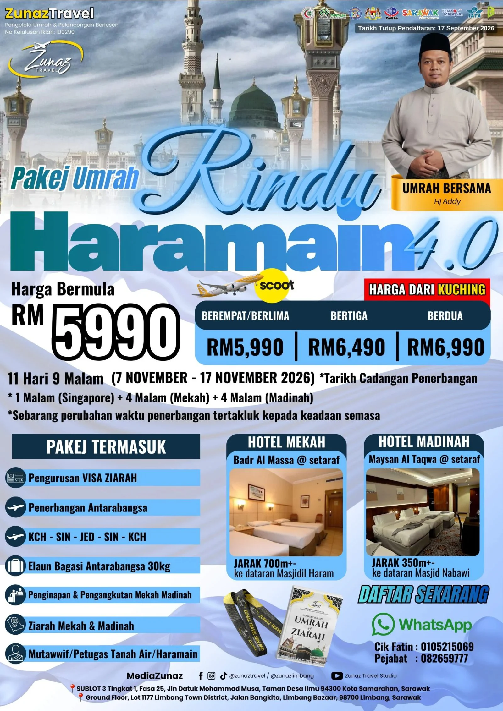 Poster Pakej Umrah Rindu Haramain 4.0 2026