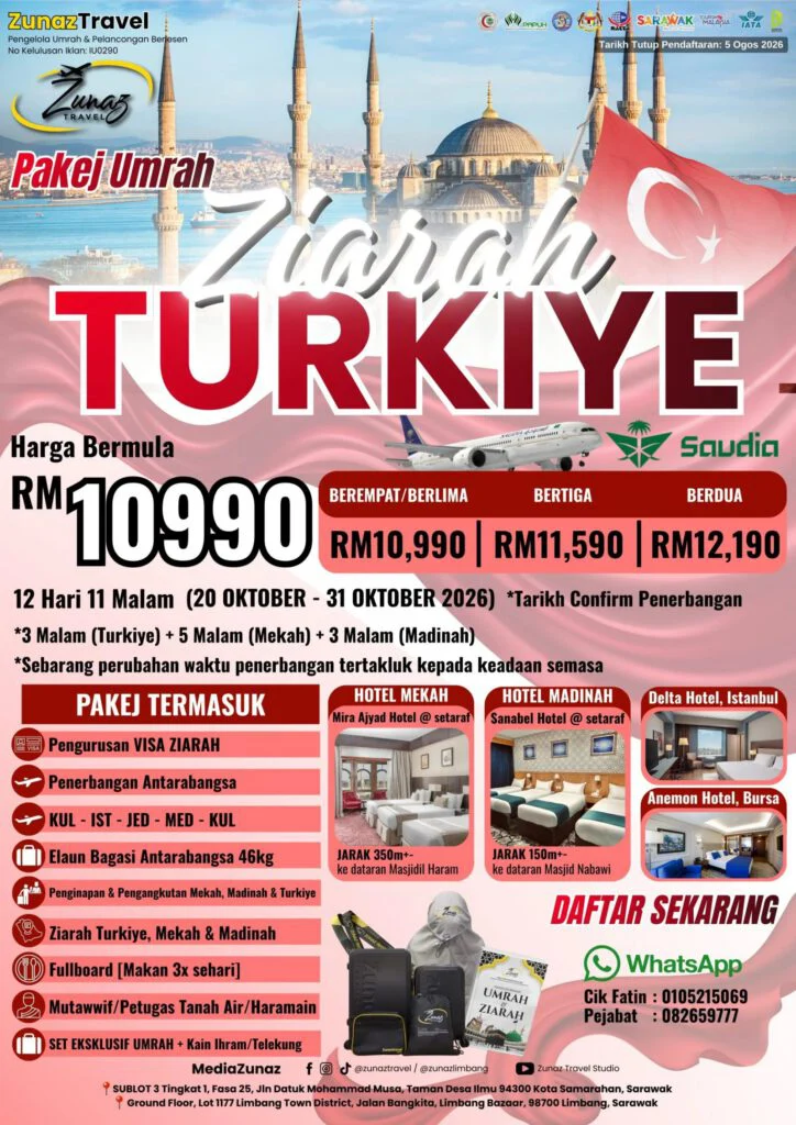 Pakej Umrah Ziarah Turkiye 2026