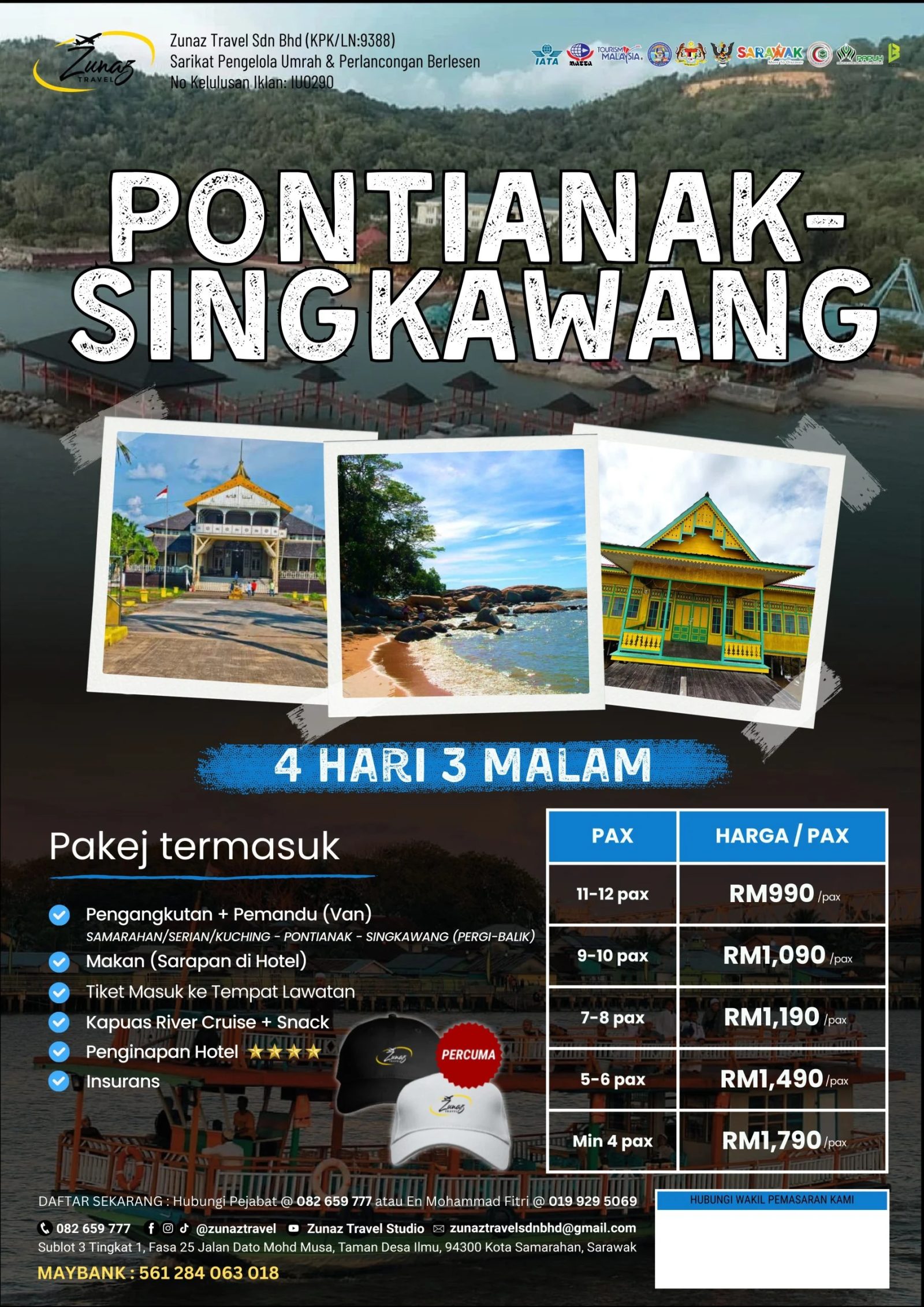Poster Pontianak Singkawang 4H3M